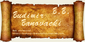 Budimir Banovački vizit kartica